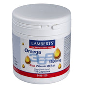 Omega 3,6,9 1200mg más Vitamina D3 5µg 120 Capsulas | Lamberts - Dietetica Ferrer