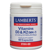 Vitamina D3 1000 UI y K2 90 µg 60 Capsulas | Lamberts - Dietetica Ferrer