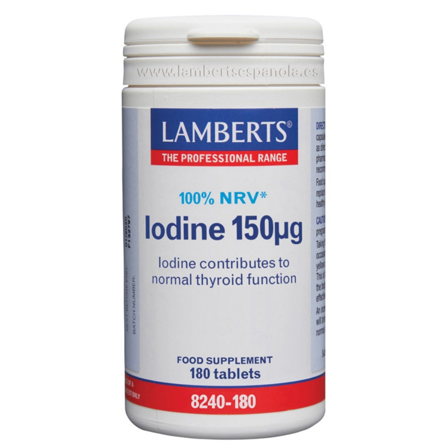 Yodo 150 µg(como Yoduro Potásico) 180 Tabletas | Lamberts - Dietetica Ferrer