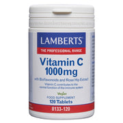 Vitamina C 1000 mg con Bioflavonoides y Escaramujo 120 Tabletas | Lamberts - Dietetica Ferrer