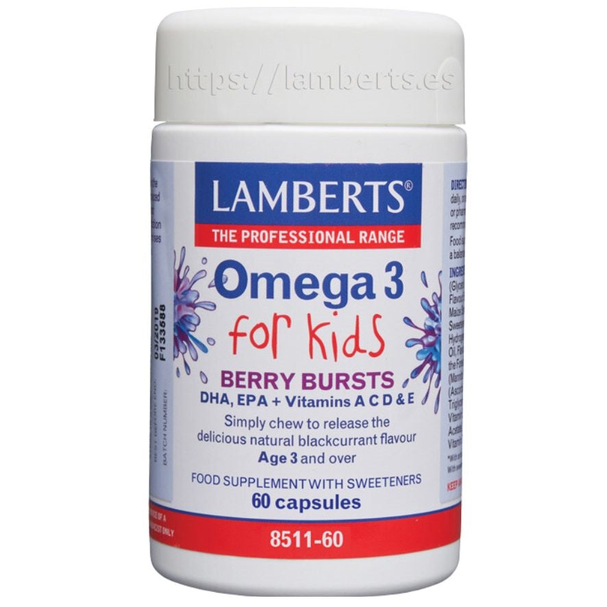 Omega 3 para niños 60 Capsulas | Lamberts - Dietetica Ferrer