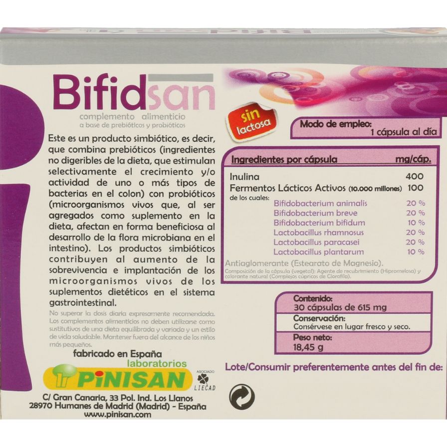 Bifidsan 20 cápsulas | Pinisan - Dietetica Ferrer