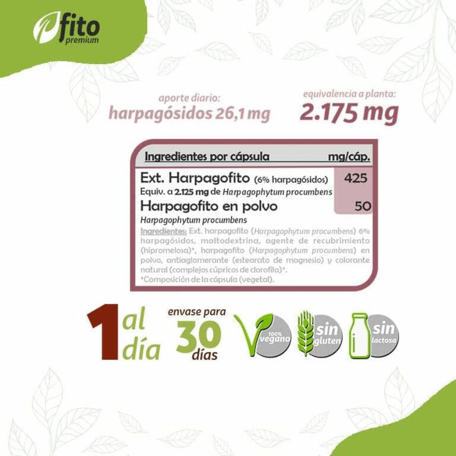 Fito Premium Harpagófito 30 cápsulas | Pinisan