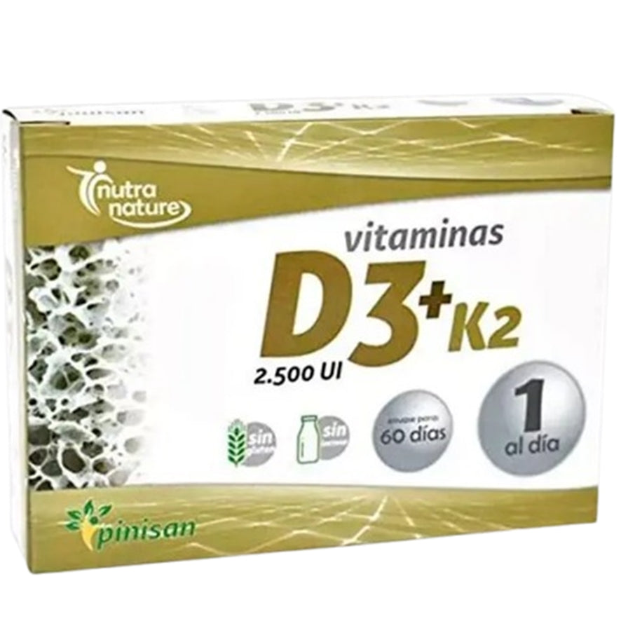 Vitamina D3 K2 60 cápsulas | Pinisan
