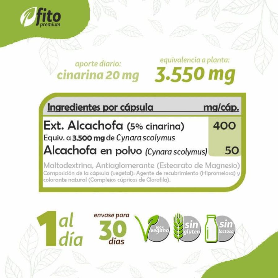 Fito Premium Alcachofa 30 cápsulas | Pinisan - Dietetica Ferrer