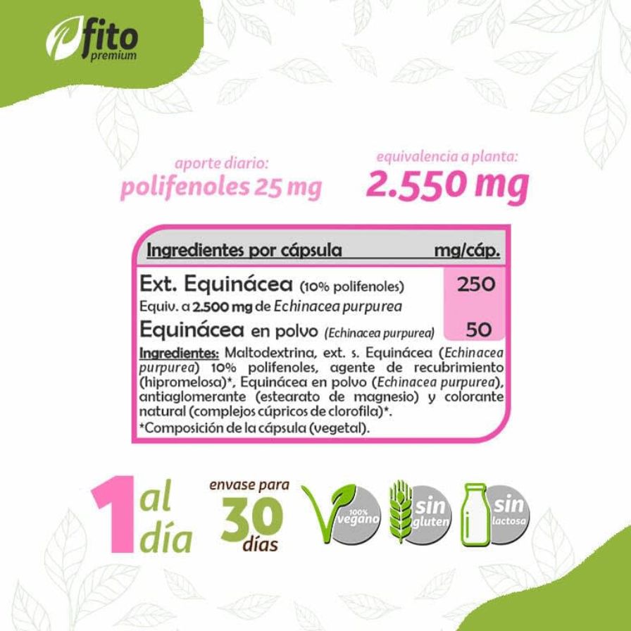Fito Premium Equinacea 30 cápsulas | Pinisan - Dietetica Ferrer