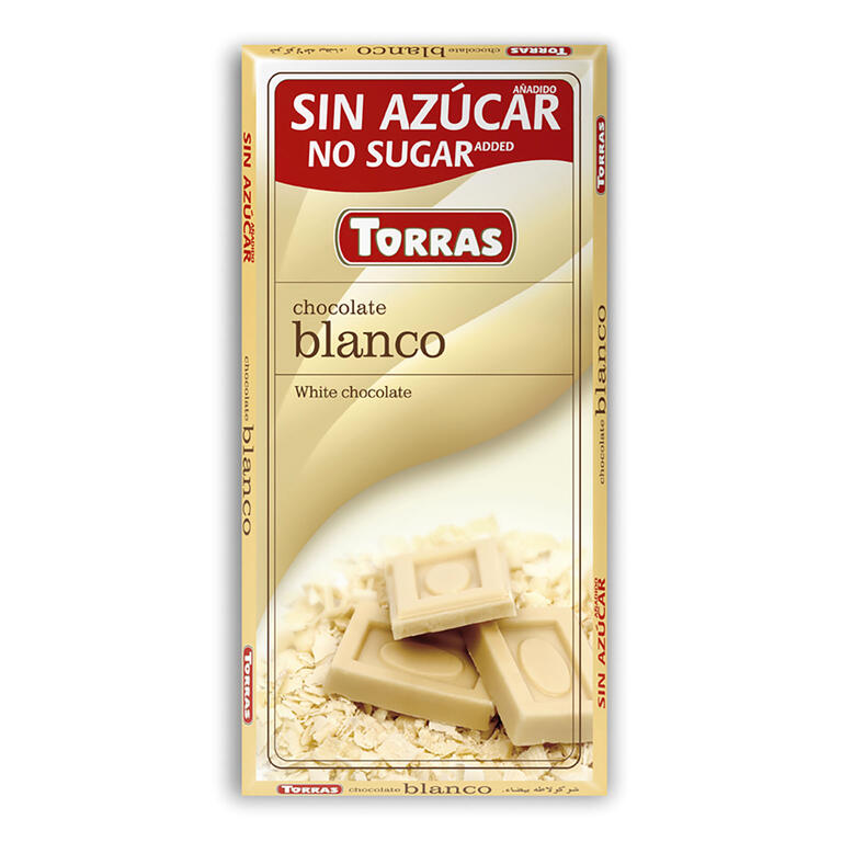 Chocolate Blanco Sin Azucar 75 gr | Torras - Dietetica Ferrer