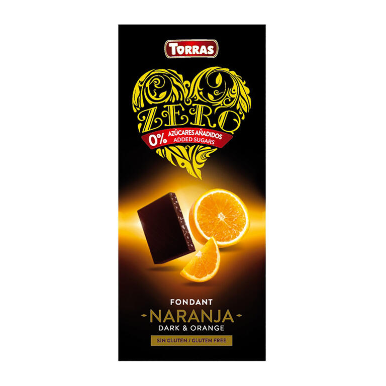 Chocolate Negro Con Naranja Zero 125 gr | Torras - Dietetica Ferrer