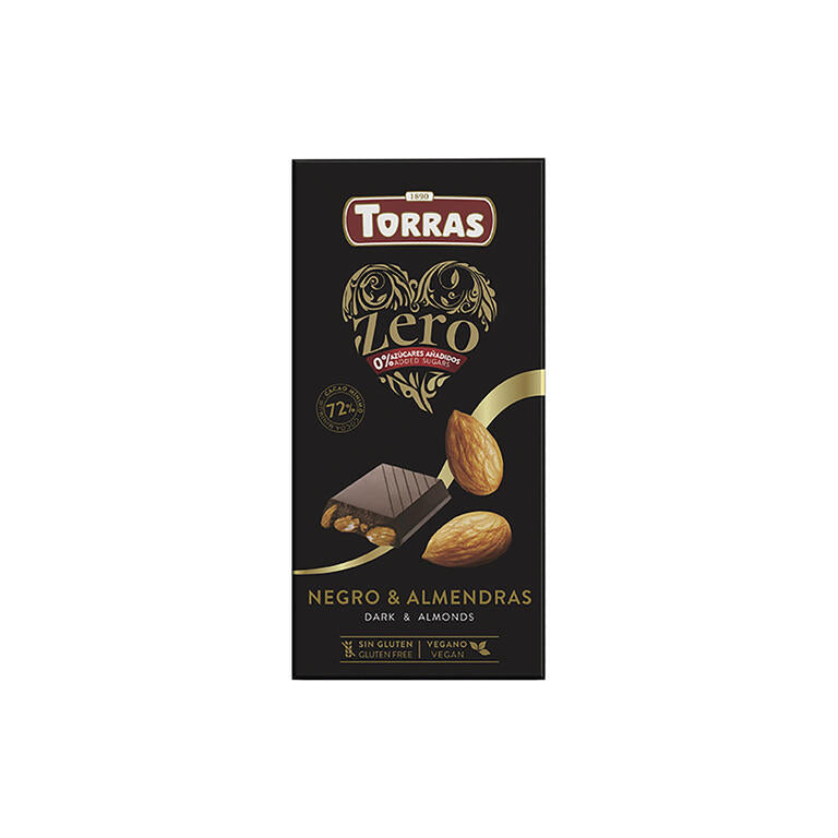 Chocolate Negro Con Almendra Sin Azucar 150 gr | Torras - Dietetica Ferrer