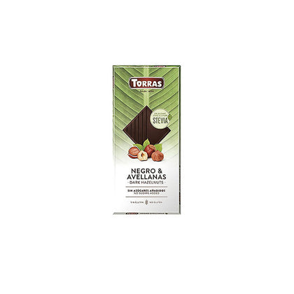 Chocolate Negro con Avellanas con Stevia 125 gr | Torras - Dietetica Ferrer