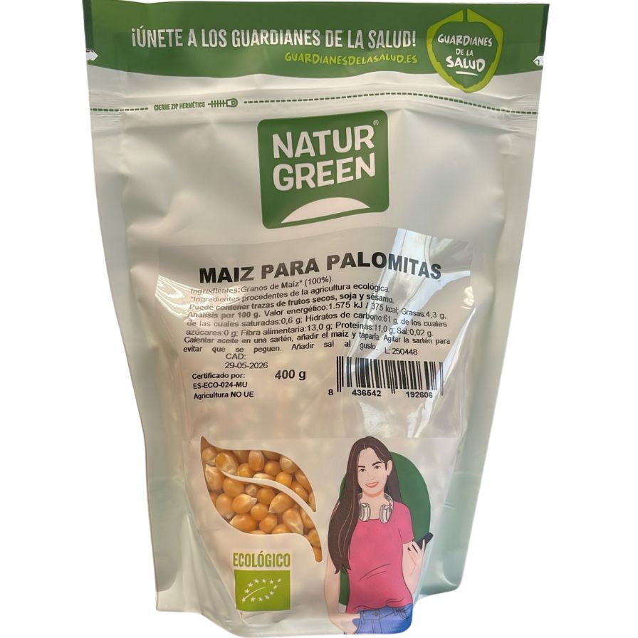 Maiz Para Palomitas Bio 450 gr | Naturgreen - Dietetica Ferrer