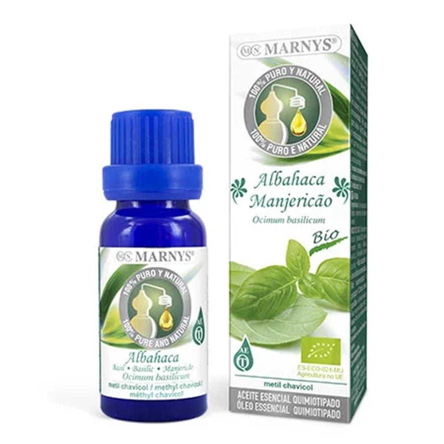 Aceite Esencial Alimentario de Albahaca Bio 15 ml | Marnys - Dietetica Ferrer