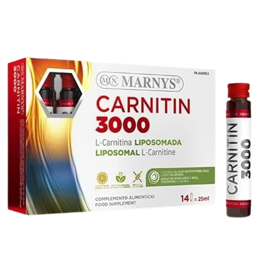 L-Carnitina 3000 14 Viales | Marnys - Dietetica Ferrer