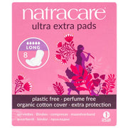 Compresa Ultra Extra Larga con Alas 8 unidades | Natracare - Dietetica Ferrer