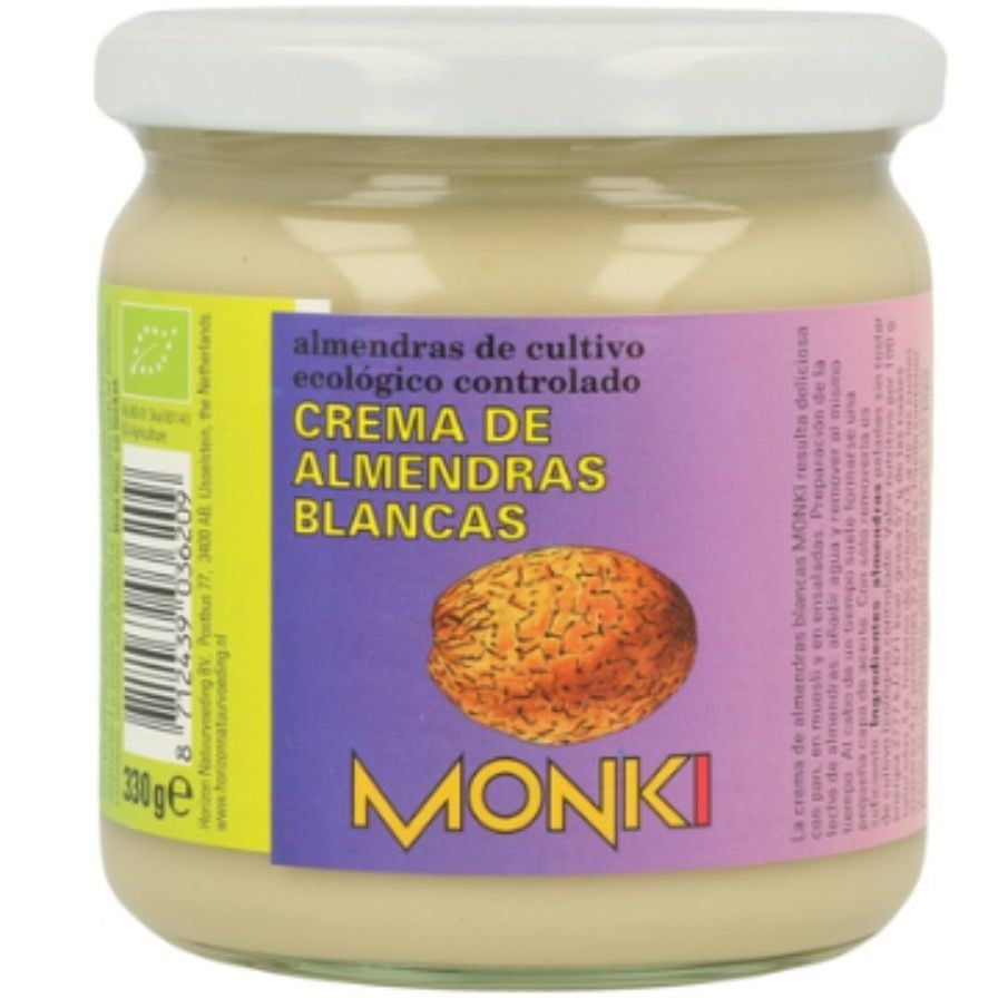 Crema de Almendras Blancas sin Sal Bio 330 gr | Monki - Dietetica Ferrer
