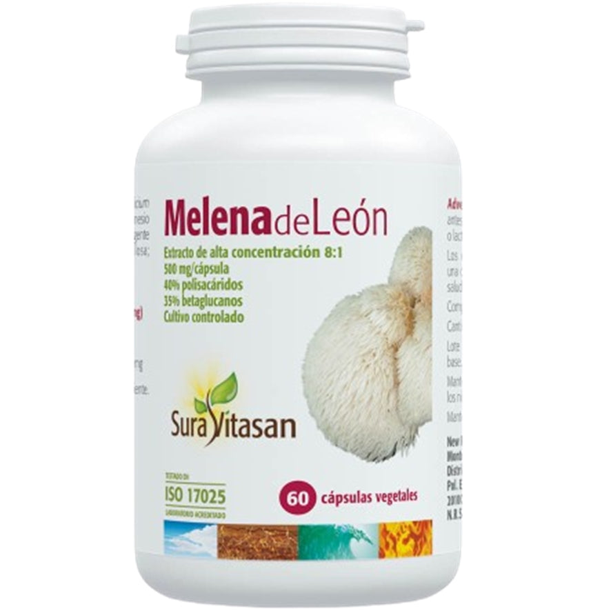 Melena de Leon 500 mg 60 Capsulas | Sura Vitasan - Dietetica Ferrer