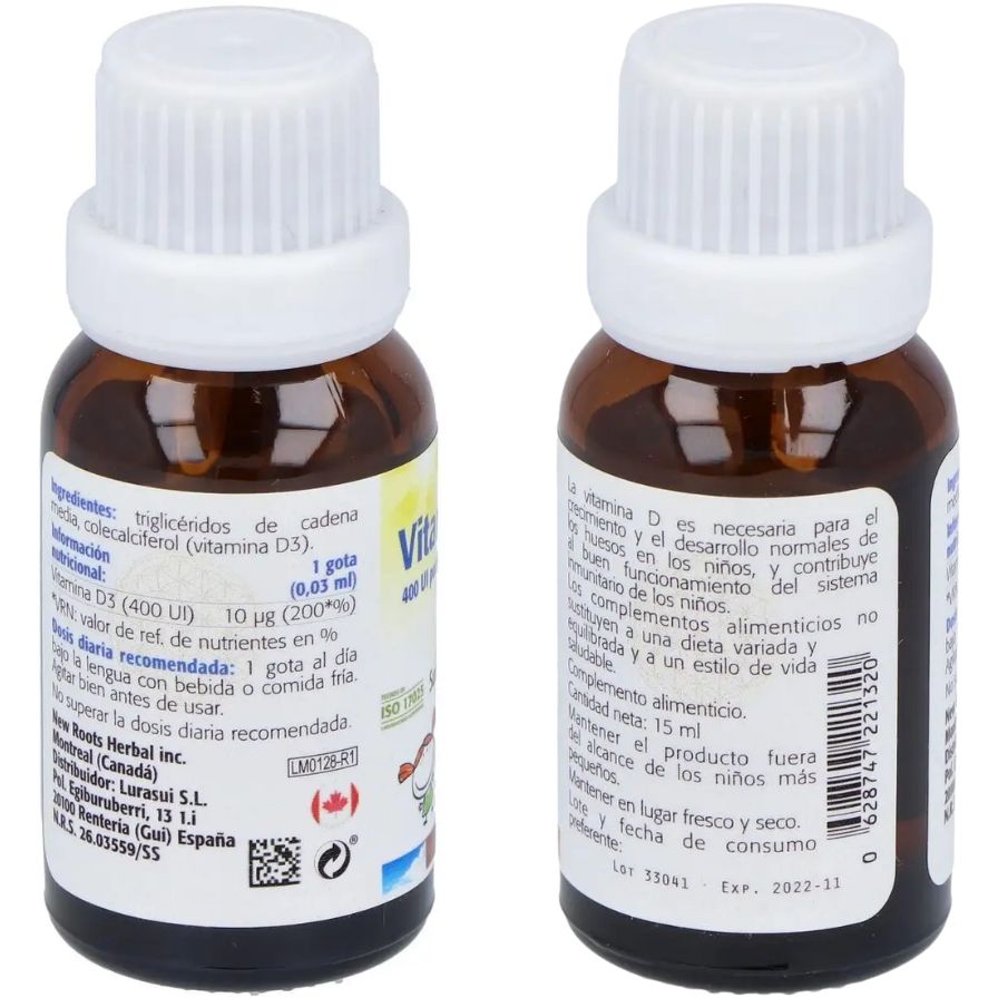 Vitamina D3 peques 15 ml | SuraVitasan - Dietetica Ferrer