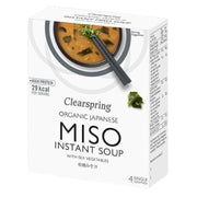 Sopas Instantaneas Japonesas Miso y Algas 4 x 10 gr | Clearspring - Dietetica Ferrer