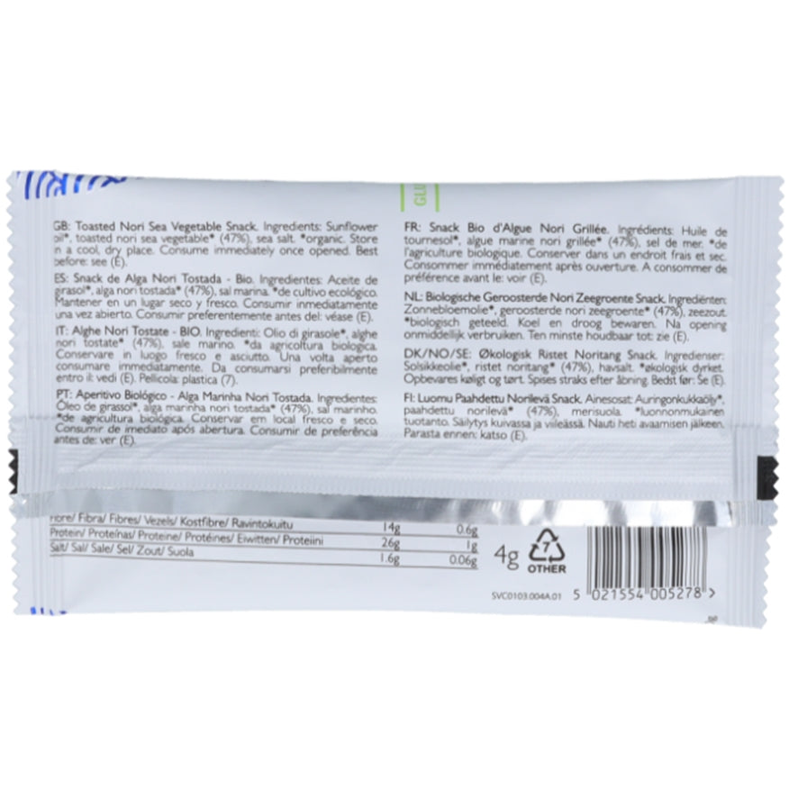 Snack de Alga Nori Tostada Bio 5 gr | Clearspring - Dietetica Ferrer
