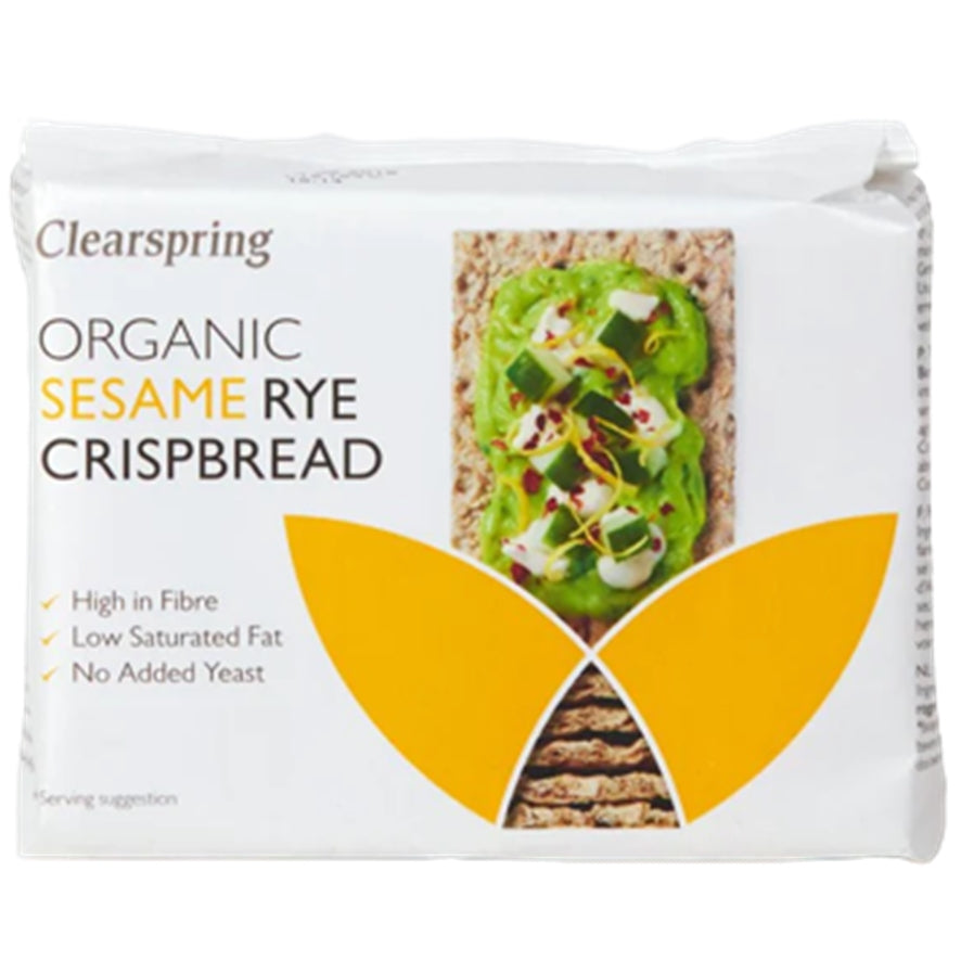 Pan Crujiente de Centeno con Sesamo Bio 200 gr | Clearspring - Dietetica Ferrer