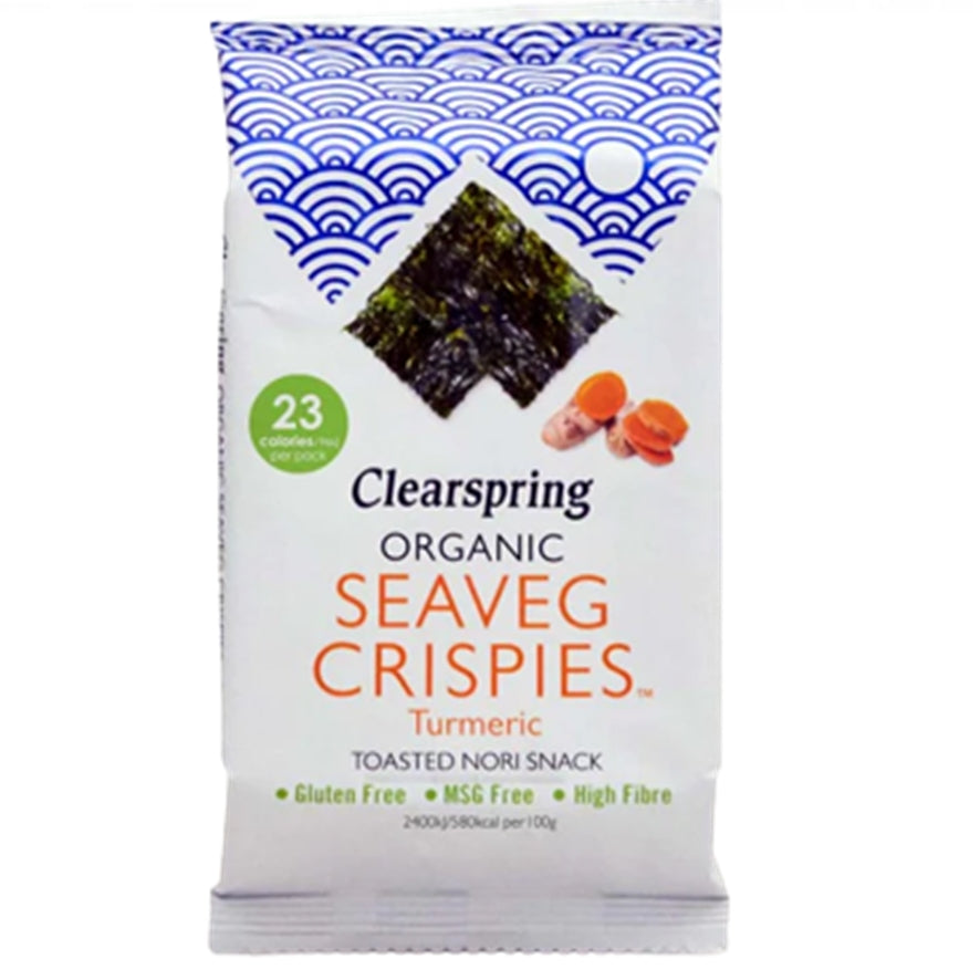 Alga Nori Snack Curcuma Bio 4 gr | Clearspring - Dietetica Ferrer