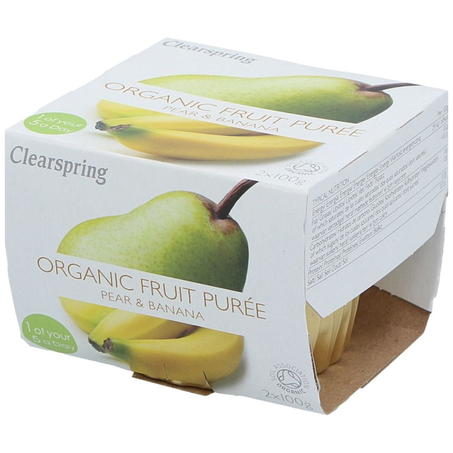 Compota Pera y Platano 2 x 100 gr | Clearspring - Dietetica Ferrer