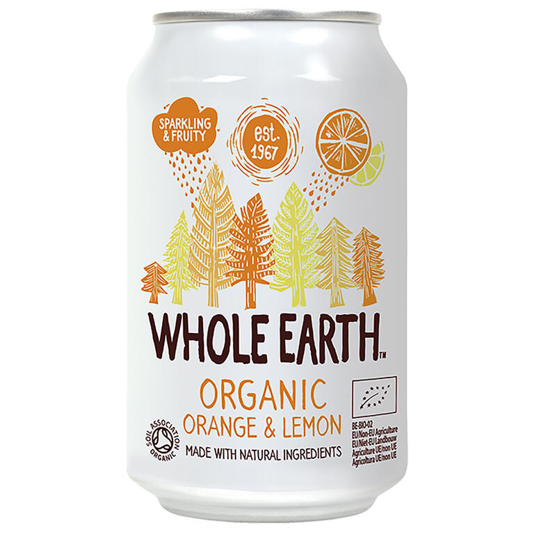 Refresco de Naranja y Limon Bio 330 ml | Whole Earth - Dietetica Ferrer