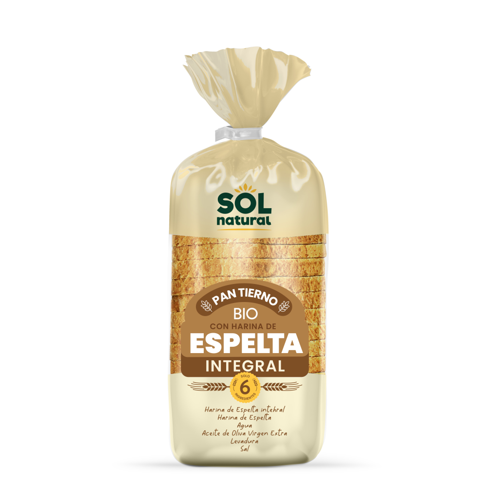 Pan Tierno de Espelta Bio 400 gr | Sol Natural - Dietetica Ferrer