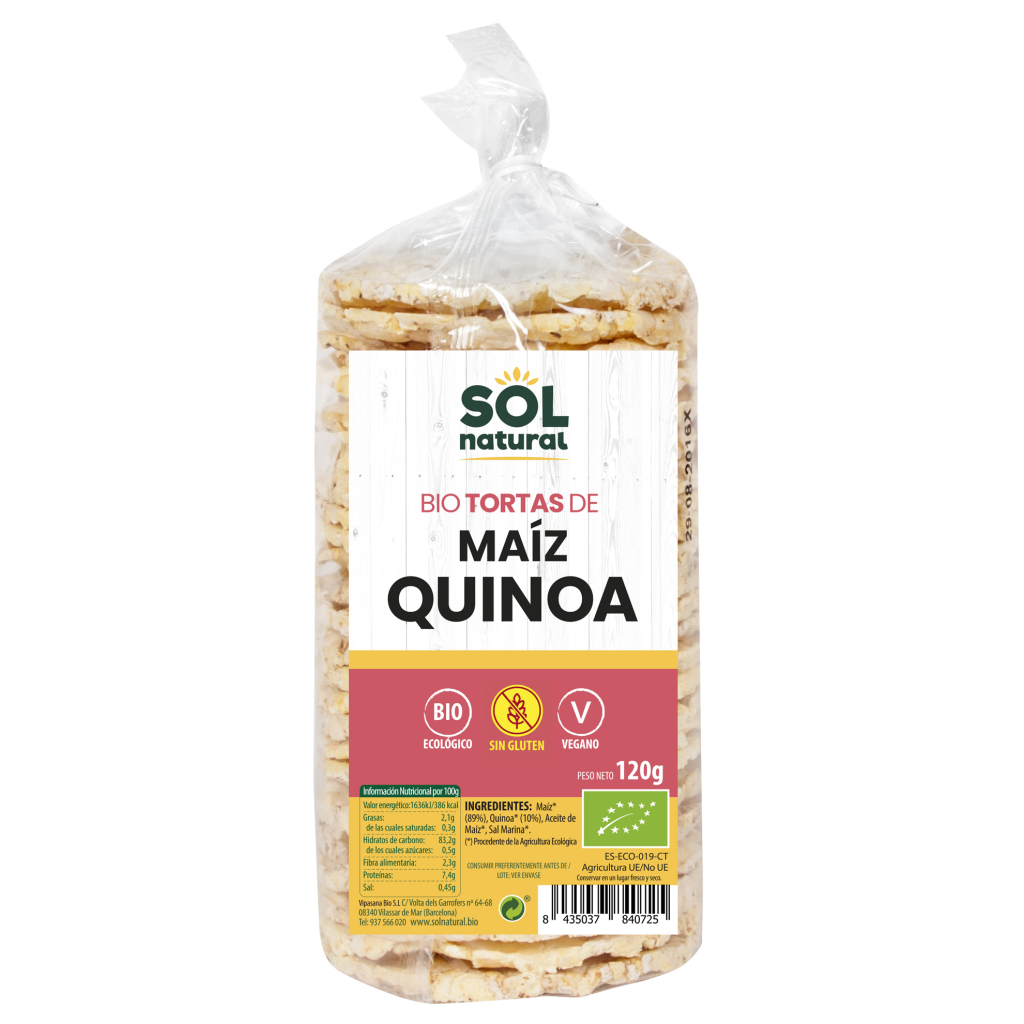 Tortas de Milho Sem Glúten Bio 120 gr | Sol Natural