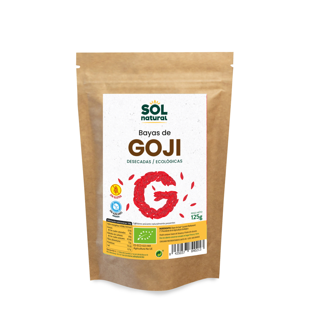 Bayas de Goji 125 gr | Sol Natural - Dietetica Ferrer