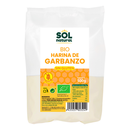 Harina de Garbanzo sin Gluten 500 gr | Sol Natural - Dietetica Ferrer