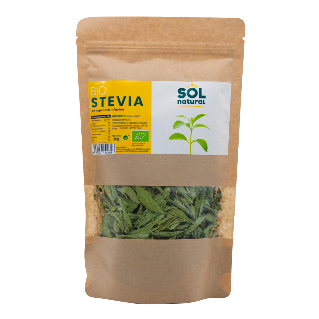 Stevia en Hoja 40 gr | Sol Natural - Dietetica Ferrer