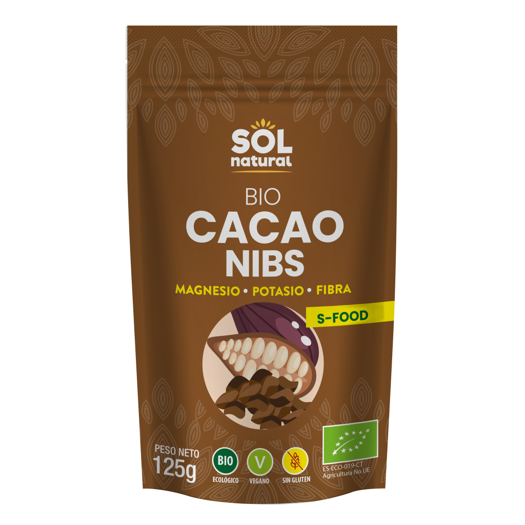 Cacao Nibs Crudo Raw Bio 125 gr | Sol Natural