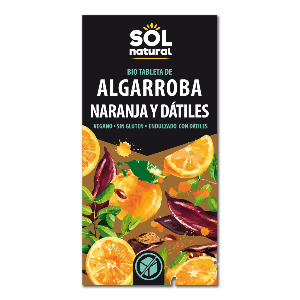 Tableta de Algarroba Bio 70 gr | Sol Natural - Dietetica Ferrer