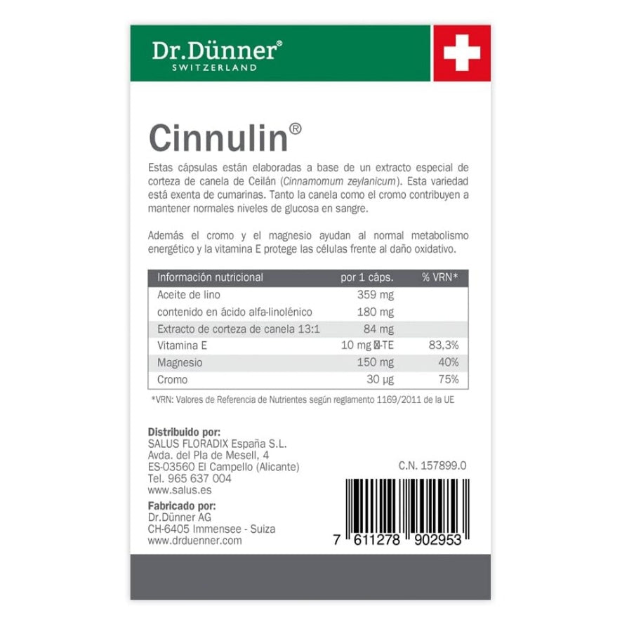 Cinnulin 40 Capsulas | Dr Dunner - Dietetica Ferrer