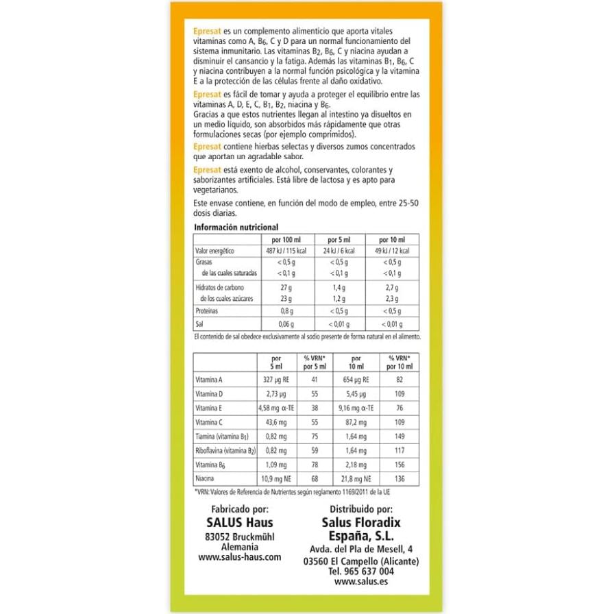 Epresat Multivitamin Jarabe 250 ml | Salus - Dietetica Ferrer