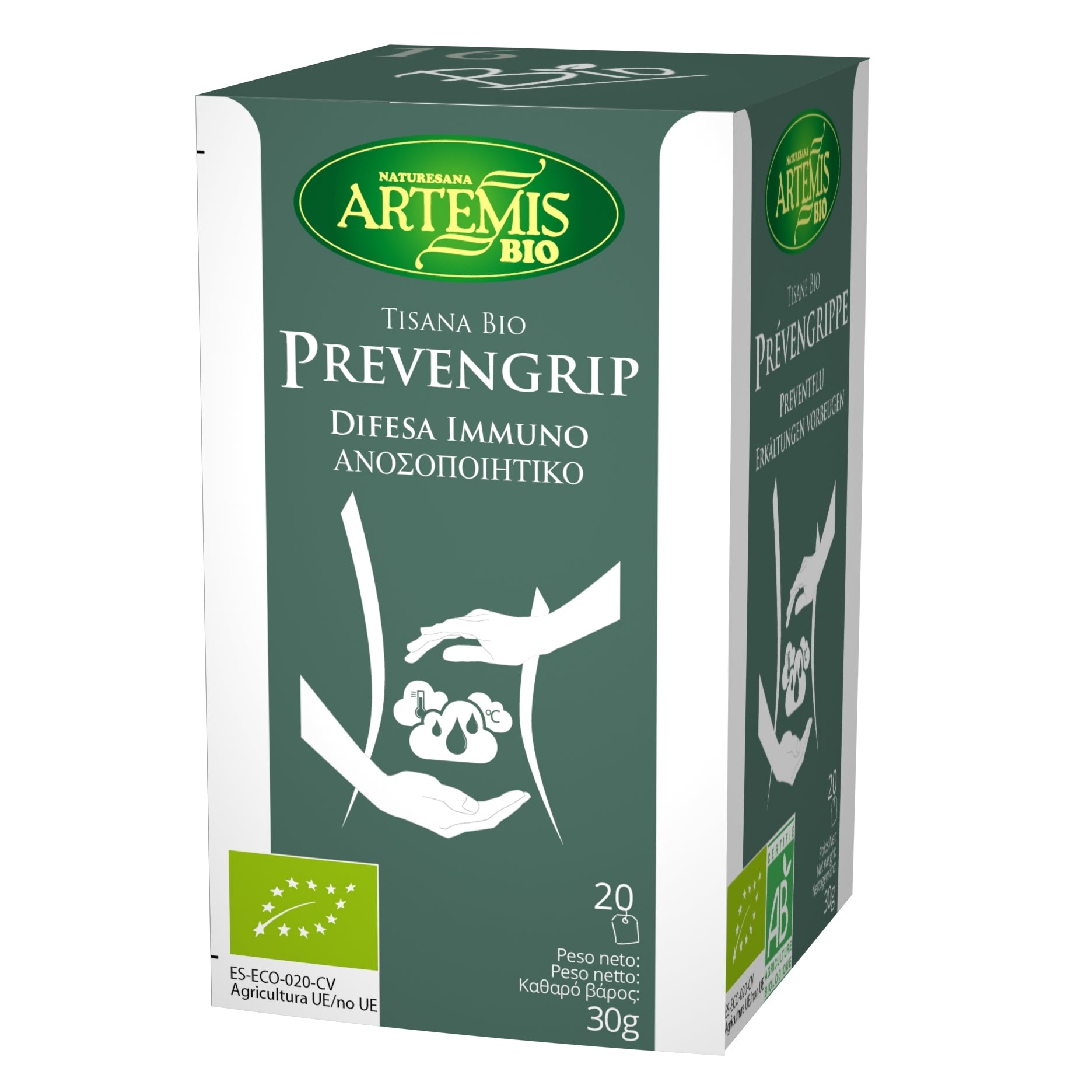Prevengrip Bio 20 Filtros | Artemis - Dietetica Ferrer