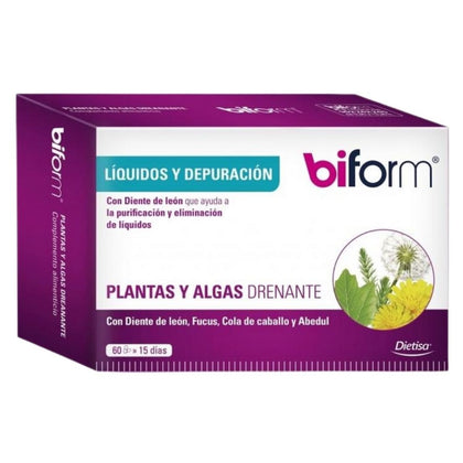 Plantas Y Algas Drenante 60 Cápsulas | Biform - Dietetica Ferrer