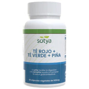 Te Verde con Te Rojo y Piña 500 mg 60 Capsulas | Sotya - Dietetica Ferrer