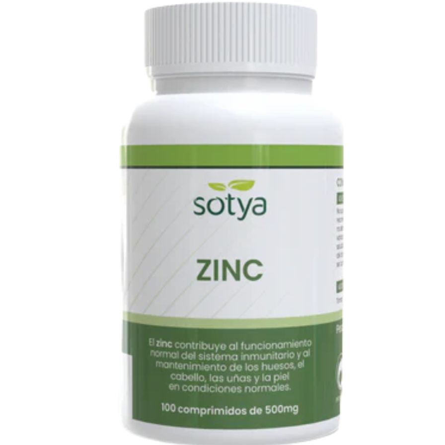Zinco sem glúten 500 mg 100 Comprimidos | Sotya