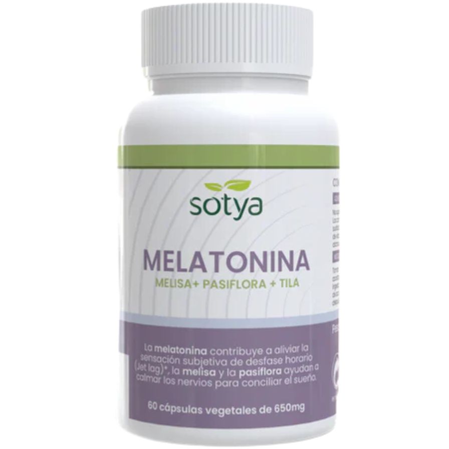 Melatonina Plantas con Melisa Pasiflora y Tila 60 Capsulas | Sotya
