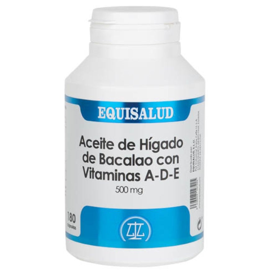Aceite Higado De Bacalao Con Vitaminas A-D-E 500 Mg 180 Perlas | Equisalud - Dietetica Ferrer
