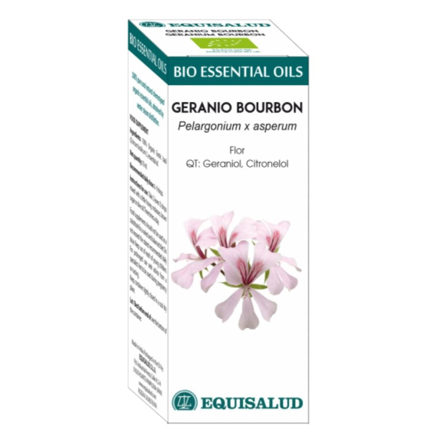 Bio Essential Oil Geranio Bourbon - Qt:Geraniol, Citronelol 10 Ml. | Equisalud - Dietetica Ferrer