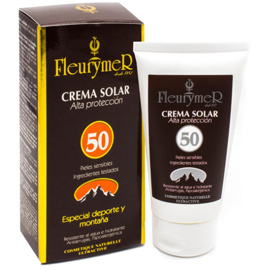 Crema Solar Facial SPF 50 Montaña 80 ml | Fleurymer - Dietetica Ferrer