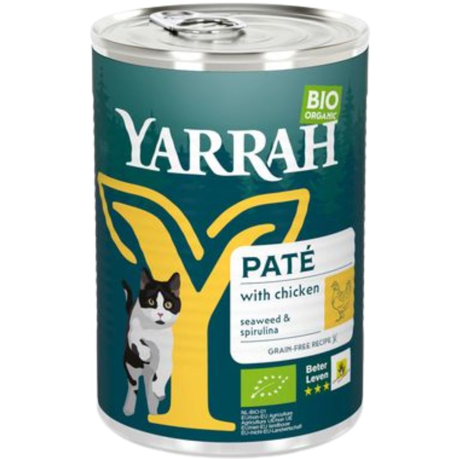 Pate para gatos con Pollo 400 gr | Yarrah - Dietetica Ferrer