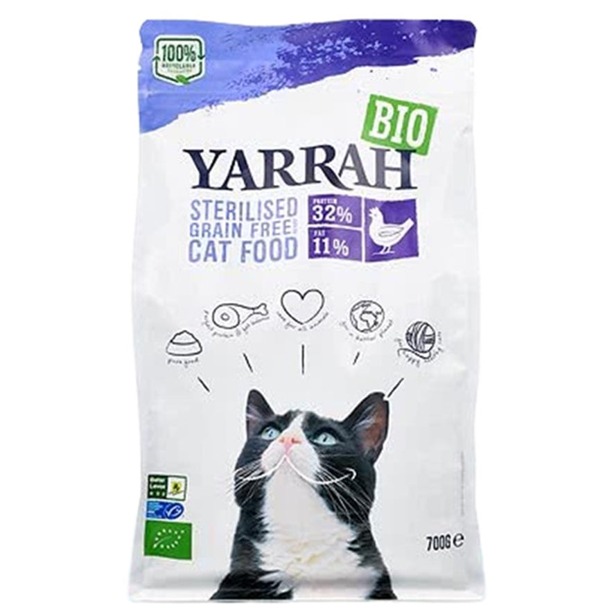 Pienso para Gatos Castrados o Esterelizados 700 gr | Yarrah - Dietetica Ferrer