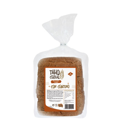 Pan de Molde Integral Con Centeno 400 gr | Taho Cereal - Dietetica Ferrer