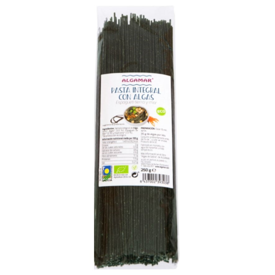 Pasta Espaguetti Tierra y Mar Bio 250 gr | Algamar - Dietetica Ferrer