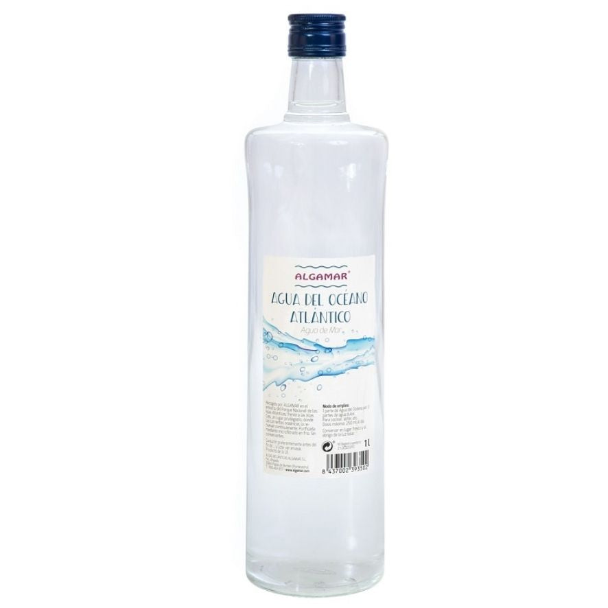 Agua del Oceano Atlantico Vidrio 1 Litro | Algamar - Dietetica Ferrer