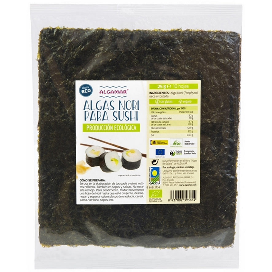 Alga Nori para Sushi 10 Hojas | Algamar - Dietetica Ferrer